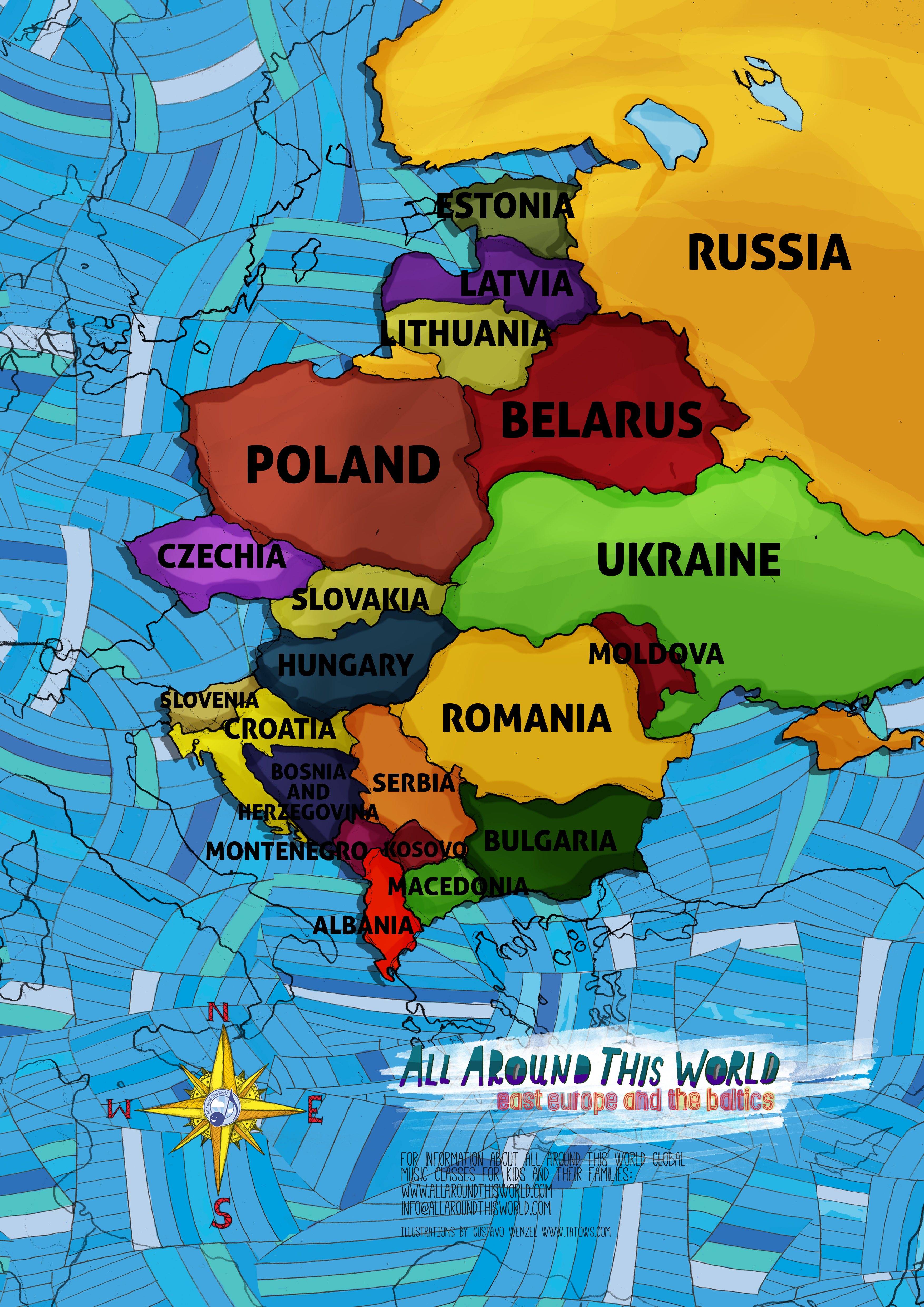All Around This World Eastern Europe "Everywhere Map"