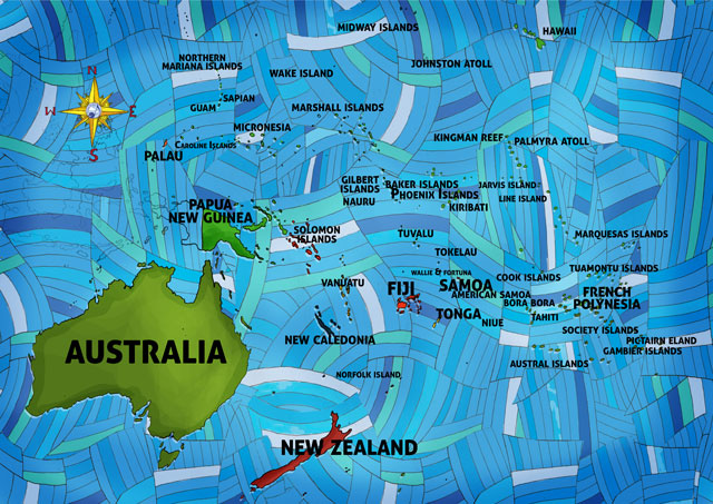 All Around This World Oceania and the Pacific Islands "Everywhere Map"